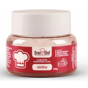 CORANTE HIDROSSOLÚVEL VINHO 30G - GRAN CHEF
