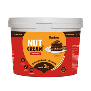 NUT CREAM CREME DE AVELÃ COM CACAU BRASIL 3KG - BARION