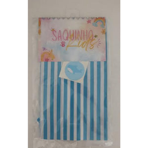 12298 SAQUINHOS LISTRAS AZUIS COM 10 UND - STICKR