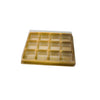 11076 CAIXA PARA BOMBONS QUADRADOS COM 12 CAVIDADES DOURADO REF14290 - BWB