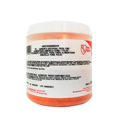 CORANTE EM PÓ AMARELO GEMA 500G - MIX