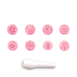 7703 KIT CARIMBOS JARDIM ENCANTADO ROSA BEBÊ - BLUE STAR