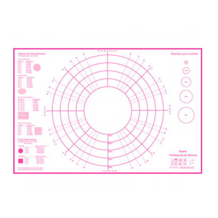 5973 TAPETE EM SILICONE PINK 60CM X 40CM - PRIME CHEF