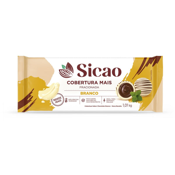 1537 COBERTURA MAIS SABOR CHOCOLATE BRANCO BARRA 1,01KG ILWBL2016145B94 - SICAO