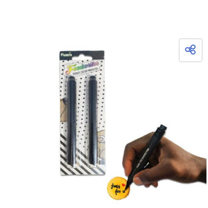 8869 CANETAS CULINÁRIAS PRETAS PONTA FINA 2 PEÇAS  REF C3958 - CONFEITUDO