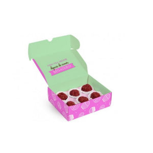 10305 CAIXA 4 DOCES ROSA CHÁ 9CM X 9CM X 4,5CM UNIDADE - CROMUS