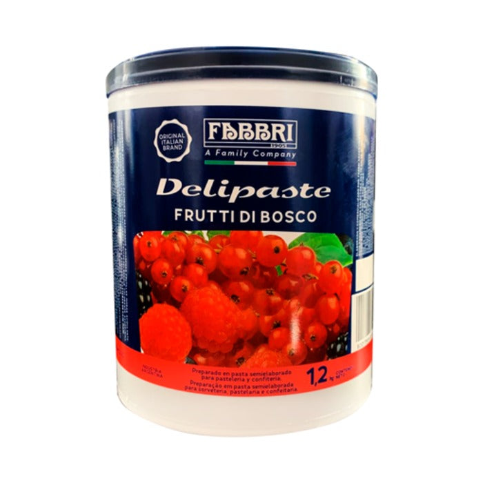 8156 PASTA SABORIZANTE DELIPASTE FRUTAS DO BOSQUE 1,2KG - FABBRI