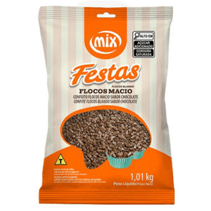 11143 CONFEITO FLOCOS MACIO SABOR CHOCOLATE ESCURO 1,01KG - MIX