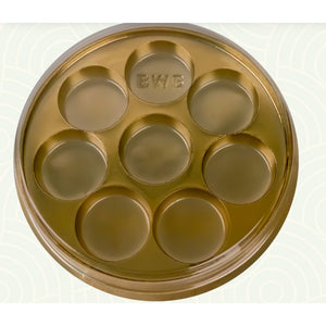 11071CAIXA REDONDA PARA BOMBONS COM 8 CAVIDADES DOURADO REF14080- BWB