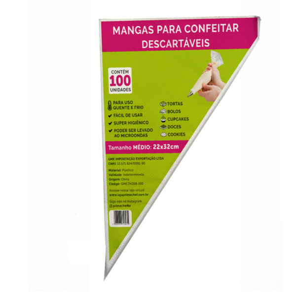 10764 KIT SACOS DESCARTAVEIS MEDIOS COM 100 UND REFGMEZN308-100 - PRIME CHEF
