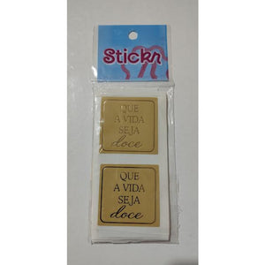 12330 ADESIVO KRAFT QUE A VIDA SEJA DOCE COM 30UND - STICKR