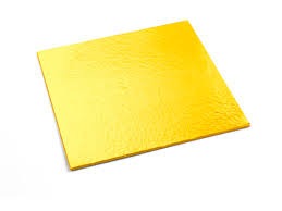 BASE QUADRADA 28X28CM DOURADA REF2981 - JANGO