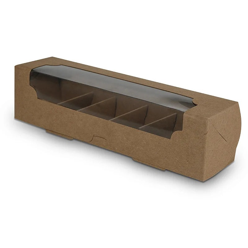 CAIXA 6 MACARON QUADRADA KRAFT 7371 - CURIFEST