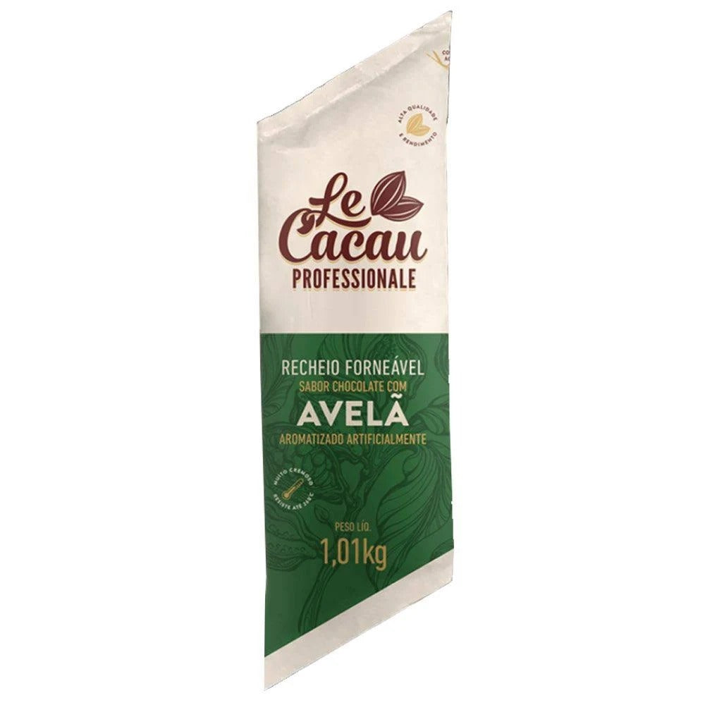 RECHEIO FORNEÁVEL SABOR CHOCOLATE COM AVELÃ 1,01KG - LE CACAU