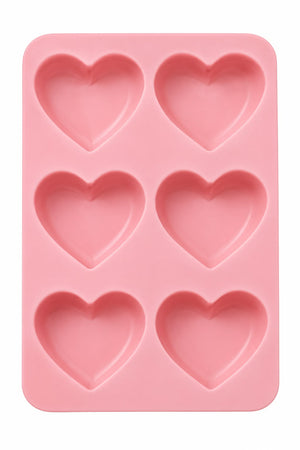 FORMA DE SILICONE CORACOES ROSA 22,5X22,5X9 - CROMUS