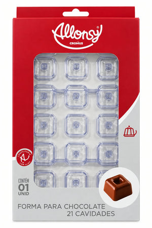 FORMA PARA CHOCOLATE BOMBOM DIVERSAO 10G 2127,5X13,5X2,4CM - CROMUS