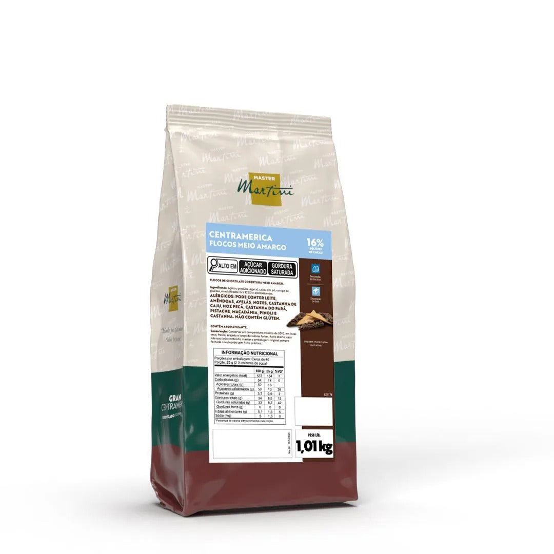 CENTRAMERICA FLOCOS MEIO AMARGO 1,01KG - MASTER MARTINI RX