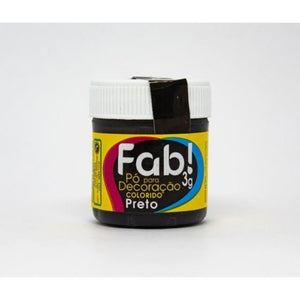 PÓ PARA DECORAÇÃO BRILHANTE PRETO 3G - FAB