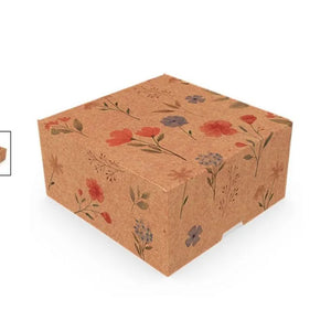 11378 CAIXA 4 DOCES PRACTICE - FLORES DO CAMPO - KRAFT 5456 - IDEIA EMBALAGENS