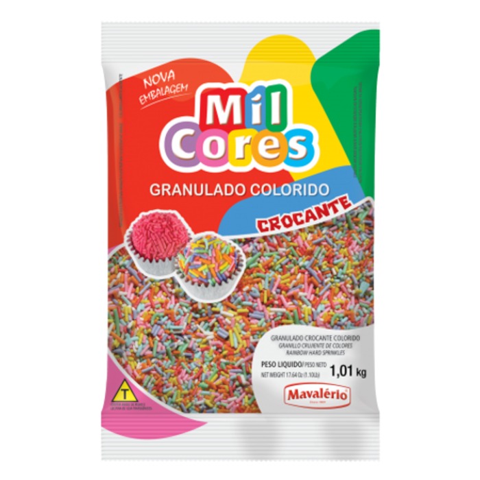 GRANULADO CROCANTE COLORIDO 1,01KG - MAVALÉRIO