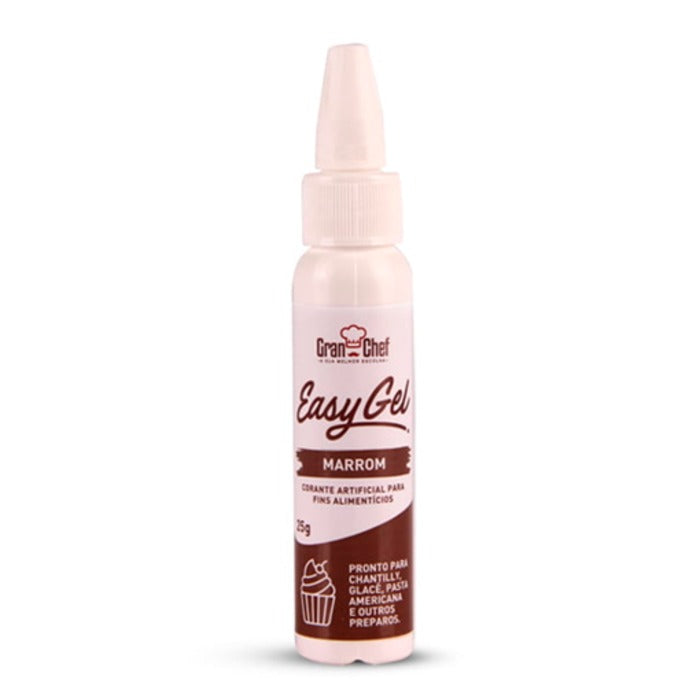 CORANTE EASY GEL MARROM 25G - GRAN CHEF