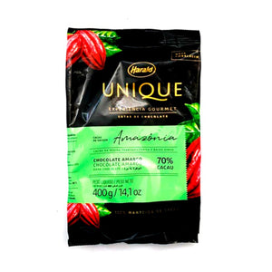 CHOCOLATE AMARGO 70% CACAU UNIQUE 400G - HARALD