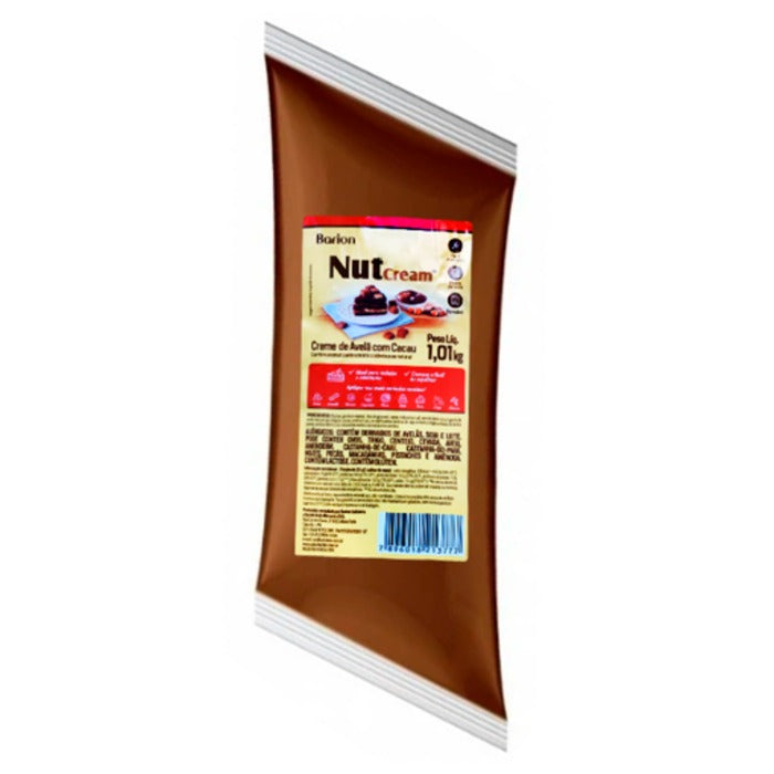 6676 NUT CREAM CREME DE AVELÃ BISNAGA 1,01KG - BARION