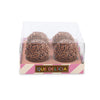 12415 CAIXA PARA 4 BRIGADEIRO BOMBOM PRESTIGE CRISTAL TOP COLOR ROSA 8,5X8,5X4CM CROMUS