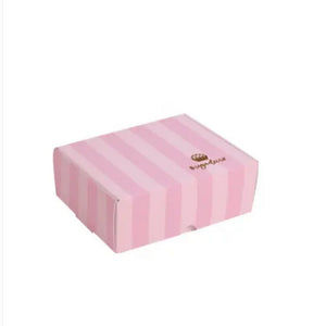 10776 CAIXA PARA 4 BRIGADEIRO ROSA 9X9X4,5 REF13006193 - CROMUS