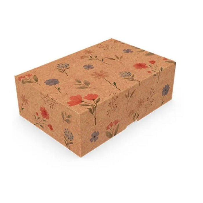 11379 CAIXA 6 DOCES PRACTICE - FLORES DO CAMPO - KRAFT 5457- IDEIA EMBALAGENS
