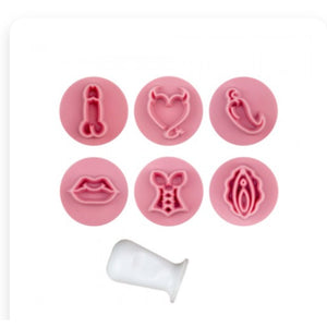 9502 KIT CARIMBOS ERÓTICOS 2CM - BLUE STAR