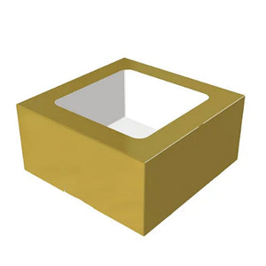 10715 CAIXA LAMINADA C/VISOR 04 DOCES OURO REF 4668 - IDEIA EMBALAGENS