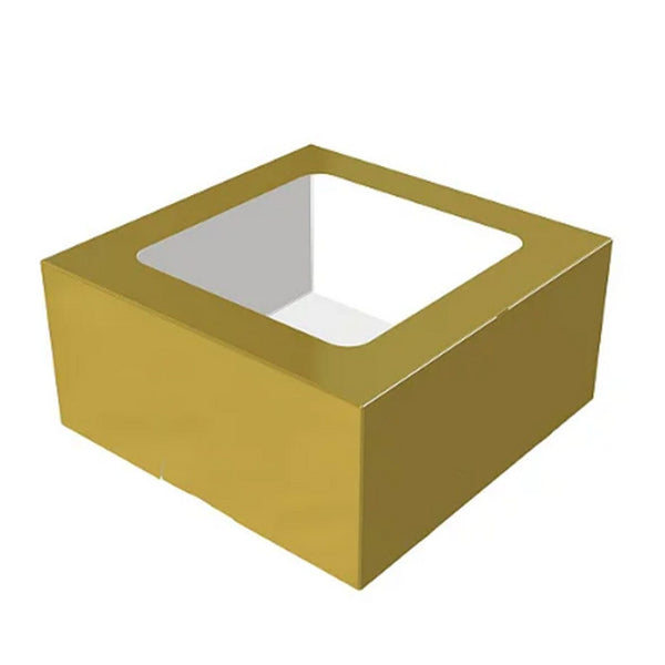 10715 CAIXA LAMINADA C/VISOR 04 DOCES OURO REF 4668 - IDEIA EMBALAGENS