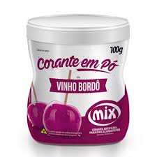 CORANTE EM PÓ VINHO BORDÔ 100G - MIX