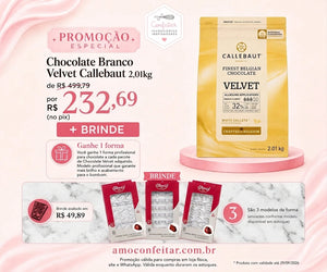 CHOCOLATE BRANCO VELVET 32% CACAU 2,01KG - BARRY CALLEBAUT W3BR25A