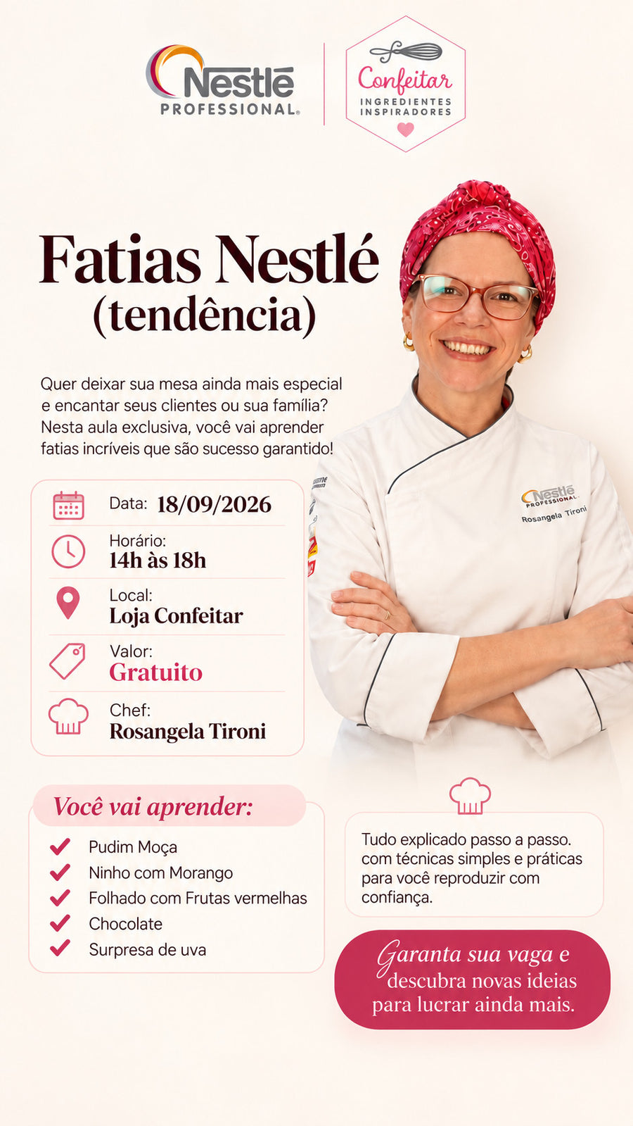 Flyer do curso Fatias Nestlé (Tendência)