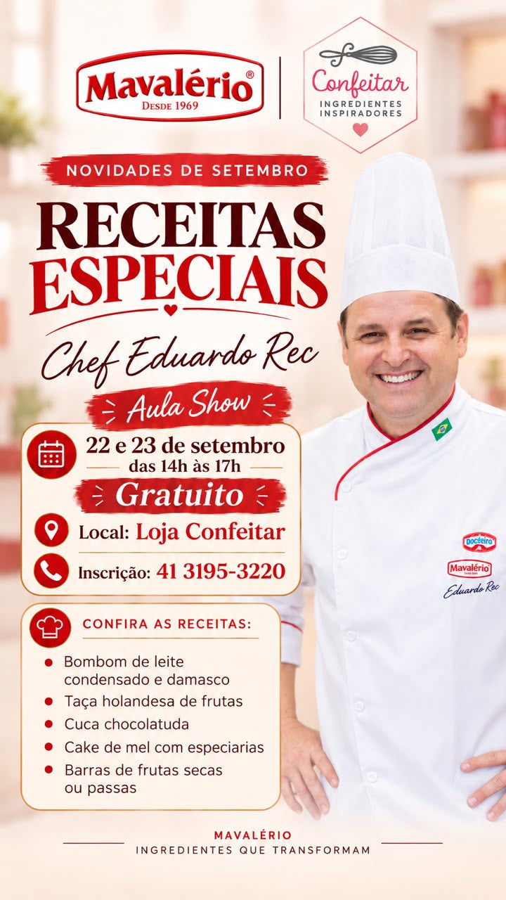 Flyer do curso Receitas Especiais