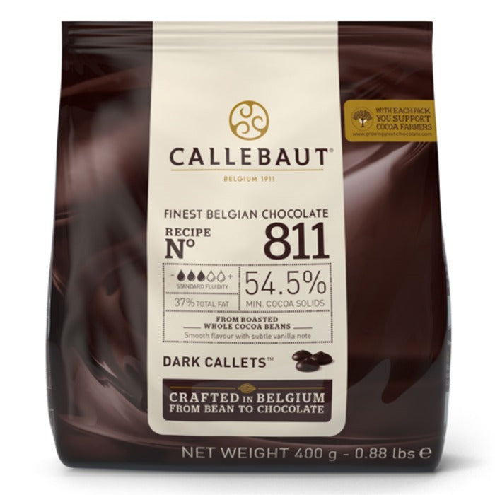 0830 CHOCOLATE MEIO AMARGO 811 400G - BARRY CALLEBAUT 811BRD94