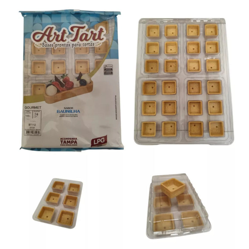 11126 BASE TORTA DOCE QUADRADA GOURMET 35X35MM 192G BT112 - ART TART