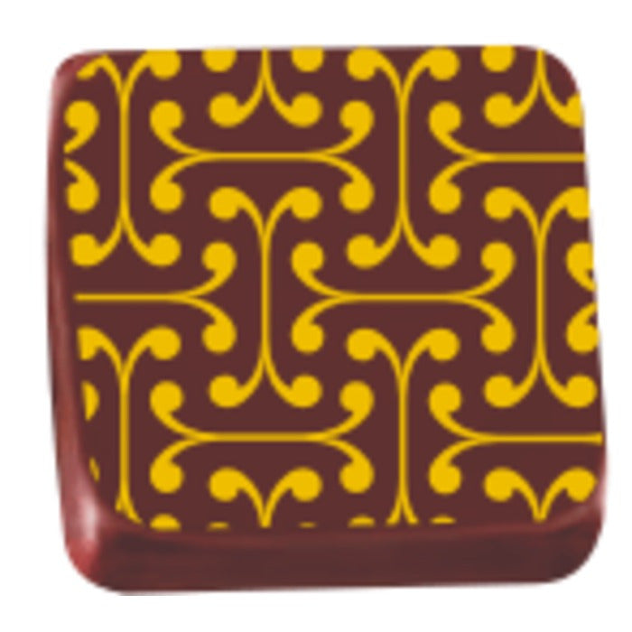 3808 TRANSFER PARA CHOCOLATE 29X39 LABIRINTO AMARELO STALDEN