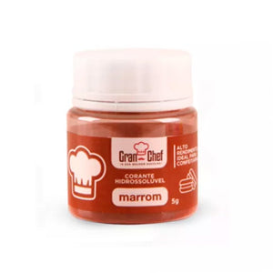 CORANTE HIDROSSOLÚVEL MARROM 5G - GRAN CHEF