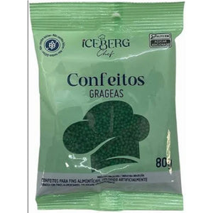 11977 CONFEITO COLORIDO VERDE 80G - ICEBERG