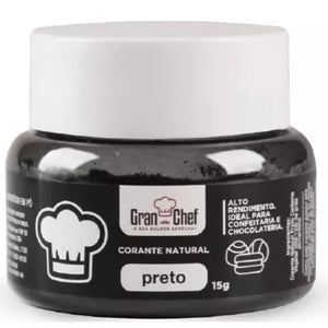 CORANTE HIDRO/LIPOSSOLÚVEL PRETO 15G - GRAN CHEF