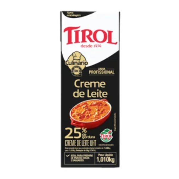 CREME DE LEITE GOURMET 25% GORDURA 1,01KG - TIROL