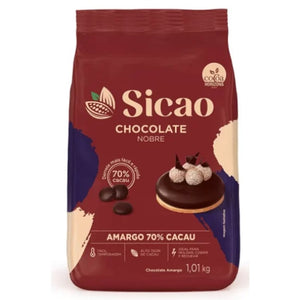 8611 CHOCOLATE NOBRE AMARGO 70% CACAU GOTAS 1,01KG CHD-EZ-7016490-B05 - SICAO