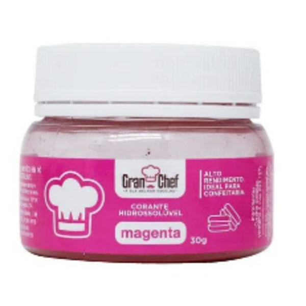 CORANTE HIDROSSOLÚVEL MAGENTA 30G - GRAN CHEF