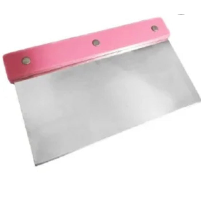 RASPADOR INOX COM APOIO ROSA 30CM X 12CM - SOLRAC