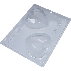 FORMA 3 PARTES COM SILICONE TRUFA CORAÇÃO LAPIDADO 200G 9837 - BWB