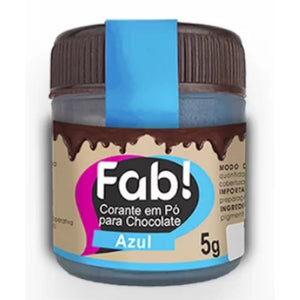 CORANTE EM PÓ PARA CHOCOLATE AZUL 5G - FAB