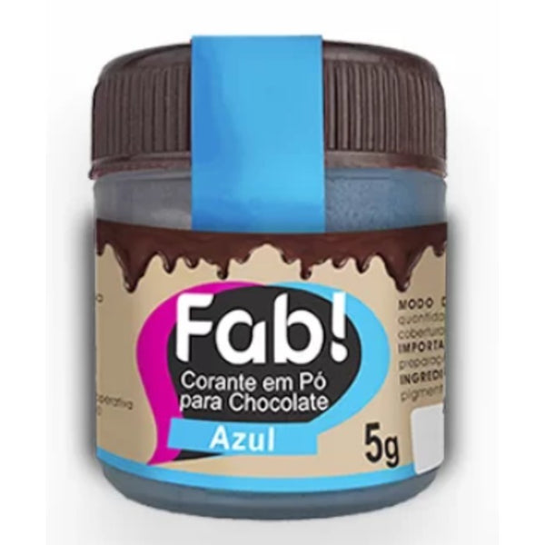 CORANTE EM PÓ PARA CHOCOLATE AZUL 5G - FAB